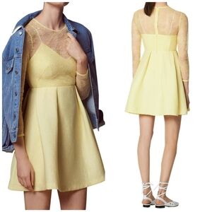 NEW SANDRO Jeannette Lace Skater Dress Size S